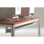 EDV-Tisch, 100x80 cm (B/T), 72 cm hoch, offener Blechkabelkanal, 